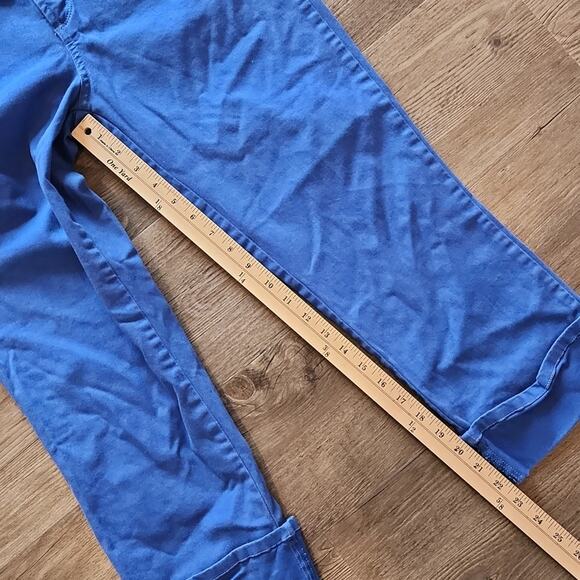 NYDJ Bright Blue Dayla Wide Cuff Capri Jeans Size 10 - Picture 11 of 14